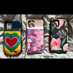 17 iPhone 11 Pro cases, 3 are Casely charging cases and most are Casely brand